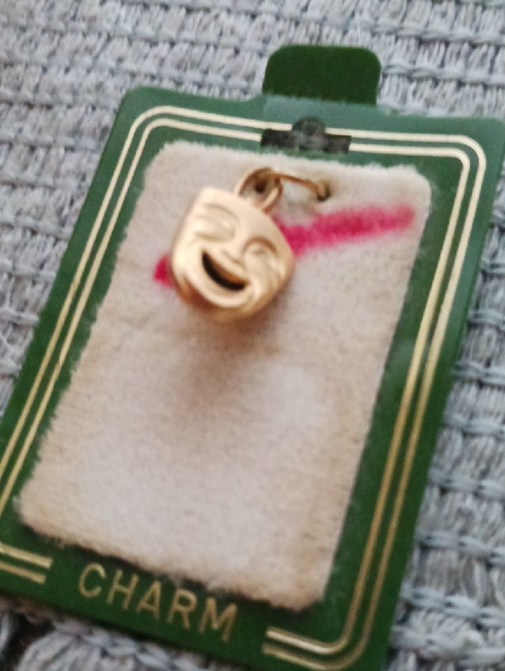 Gold Comedy / Tradgedy Mask Charm